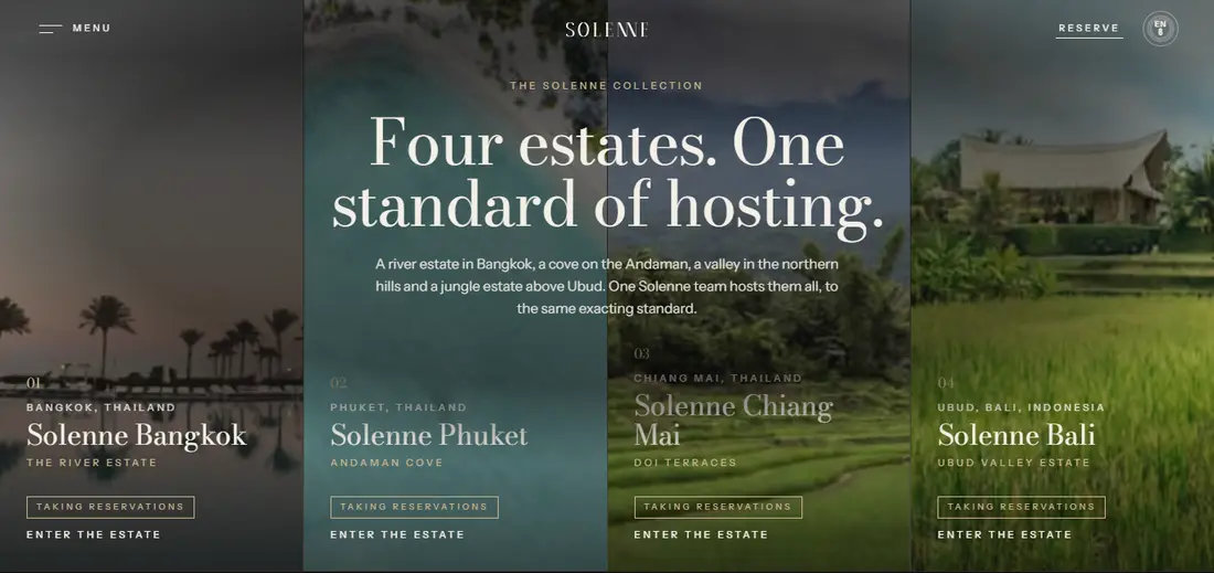Solenne · live ultra-luxury hotel platform