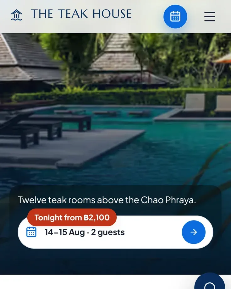 The Teak House · live hotel platform